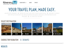 Tablet Screenshot of itineraryhub.com